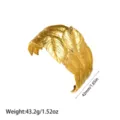 Breites Blatt-Armband aus Edelstahl mit 18 Karat Vergoldung und feiner Textur - Bionische Blattadern (YY275) / Gold