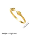 Detalle de brazalete de serpiente chapado en oro de 18 quilates con medidas y peso - Brazalete Ancho de Escamas de Una Capa (YY2)