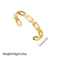 Vista detallada del brazalete de eslabones de acero de titanio dorado, 8,5 mm - Estilo de Eslabones de Cadena (YY34) / Dorado