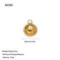 Gouden voetbal hanger van roestvrij staal voor DIY sieraden maken, 8.8mm maat - Voetbal Stijl (A0585) / Goud