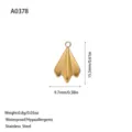 Kleine gouden roestvrijstalen pijlhanger voor DIY sieraden maken met afmetingen - Pijlpuntstijl (A0378) / Goud