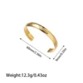 Detaillierte Gewichts- und Größenmaße des 18 Karat vergoldeten Armreifs aus Titan - Rautenförmiges Karodesign (YY345) / Gold