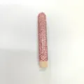 Accesorio de mango de madera para brocha de maquillaje de diamantes de imitación rosa - Rosa puro medio (1 pieza)