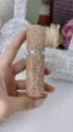 Rhinestone perfume atomizer bottle 10ml portable travel refillable glass spray bottle for women - Champagne