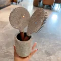 Strass Make-up Spiegel Haarbuerste Aufbewahrungseimer Luxus Schminktisch Set 3-teilig glitzer - 3-teiliges Set (Haarbürste, kleiner Rundspiegel & Aufbewahrungsbehälter)