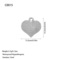 Premium stainless steel heart shaped pendant with dotted texture for DIY jewelry accessories - Grid Texture Heart Style (C0015) / Steel