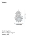 Close-up detail of silver stainless steel double daisy flower pendant with dimensions - Double Layer Daisy Style (B0005) / Steel