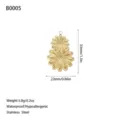 Detailed size chart for stainless steel flower pendant with weight and material info - Double Layer Daisy Style (B0005) / Gold