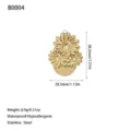 Gold-plated stainless steel flower pendant dimensions and technical details overview - Multi-layer Stereoscopic Hollow Flower Style (B0004) / Gold