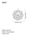 Detailed view of hollow floral stainless steel pendant with specific size and weight info - Geometric Hollow Petal Style (B0007) / Steel