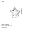Ciondolo a stella marina in acciaio inossidabile con dimensioni dettagliate e info peso - Stile Stella Marina (B0414) / Colore acciaio