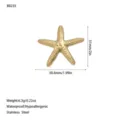 Specifiche dettagliate per ciondolo a stella marina in acciaio dorato con peso e misure - Stile Stella Marina (B0235) / Oro