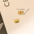Goldener Krabben-Anhänger für DIY-Schmuck, 1,1cm x 0,9cm Edelstahl-Detail. - Krabbe (006)