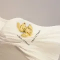 Pendentif ailes d'ange en acier inoxydable doré avec détails de taille pour bijoux DIY - 059 Ailes d'Ange