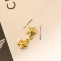 Goldener Sternanhänger aus Titanstahl für DIY-Schmuckherstellung inklusive Maßen - Kleines Meerherz mit Prägelinien (013)
