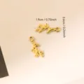 Goldener Korallenanhänger aus Titanstahl für DIY-Schmuckherstellung, Größe 1,9 cm x 0,6 cm - Koralle (018)
