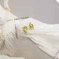 Elegante ciondolo a rosa in acciaio al titanio placcato oro per gioielli fai da te - Rosa con Cornice (090)