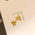 Golden stainless steel butterfly charm pendant for DIY jewelry making with measurements - Butterfly (047)