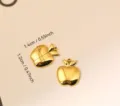 Golden apple-shaped stainless steel pendant for DIY jewelry making accessories - Apple (049)
