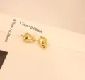 Gold stainless steel strawberry shaped pendant charm for DIY jewelry making and crafts - Pine Cone Strawberry (051)