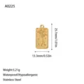 Gedetailleerde specificaties voor gewicht en afmeting van gouden rooshanger - Rechthoekige Bloemenhanger (A0225) / Goud