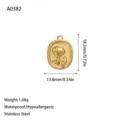 Ovale rooshanger van 18K verguld roestvrij staal voor DIY-sieraden maken accessoire - Ovaal Rozenreliëf Stijl (A0382) / Goud