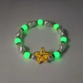 Lichtgevende zeester armband met groene kralen en parels voor strandvakantie stijl - Oranje-rood Lichtgevende Armband (14#)