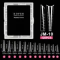 Clear plastic nail forms set JM-10 with 120 pieces and 12 sizes for nail extension - JM10 / 120 Count