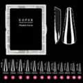 120pcs professional transparent stiletto nail molds with precise mm size measurements - JM12 / 120 Count
