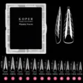 120PCS Transparent full cover dual nail forms set with detailed size chart in storage box - JM16 / 120 Count