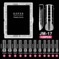 120pcs transparent clear nail mold set with 12 sizes and precise measurements - JM17 / 120 Count