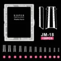 Clear nail extension forms JM-18 120pcs set with size 0 to 11 measurement chart - JM18 / 120 Count