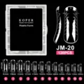 Transparent fake nail tips set 120pcs JM-20 variant with detailed size measurements - JM20 / 120 Count