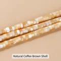 Perline distanziatrici a disco in madreperla naturale color caffè 2x4mm per gioielli fai da te - 4x2mm (Circa 180 Pezzi) / Caffè Naturale