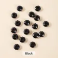 Faceted black crystal 14mm abacus beads with large holes for DIY handmade jewelry - Approx 14x8mm / Large Hole Approx. 6mm / Black