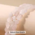 Natürliche unregelmäßige rosa Rosenquarz Rohsteinperlen für DIY Schmuck 8-13mm - Ca. 39 Perlen Pro Strang / Natürlicher Rosenquarz