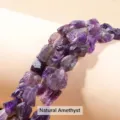 Natürliche violette Amethyst-Rohsteinperlen 8-13mm unregelmäßige Kristalle für DIY-Schmuck - Ca. 39 Perlen Pro Strang / Natürlicher Amethyst