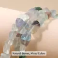 Natürliche bunte 8-13mm unregelmäßige Kristall-Rohsteinperlen für DIY-Schmuckstücke - Ca. 39 Perlen Pro Strang / Naturstein-Mix