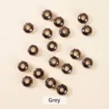 14mm faceted grey crystal abacus beads for DIY jewelry making and bracelet accessories - Approx 14x8mm / Large Hole Approx. 6mm / Gray