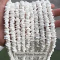 Natuurlijke witte schelpkralen, 6x2mm platte ronde tussenkralen voor DIY-sieraden maken - Vierkante Tussenkraal 8-12mm / Natuurlijk Wit