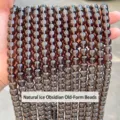 Natural ice obsidian barrel shaped loose beads for DIY jewelry making and bracelets - Antique Style Beads / 9*10mm (Approx 40 Pieces/Pack) / Natural Ice Obsidian