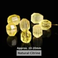 Perles de quartz citron naturelles facettées irrégulières pour la création de bijoux - Env. 10-20mm / Perle Irrégulière de Quartz Citron Naturel