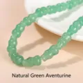 Cuentas de jade aventurina verde natural en forma de calabaza para la creación de joyería DIY - Aventurina Verde Natural / 27 Piezas/Paquete