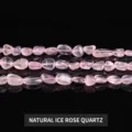 Hoogwaardige natuurlijke onregelmatige rozenkwartskralen voor doe-het-zelf sieraden - Ongeveer 1 Strang / Natuurlijke Ijs Rozenkwarts Kralen 6-8mm