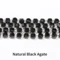 Natural black agate faceted cube loose beads for DIY jewelry making and handmade crafts - 4-5mm approx 49 pieces / Natural Black Onyx