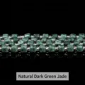 Natural dark green jade cube square beads for DIY jewelry making handicraft accessories - 4-5mm approx 49 pieces / Natural Dark Green Jade