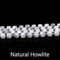 Natural white howlite square stone beads 6mm 8mm for handmade DIY jewelry making crafts - 4-5mm approx 49 pieces / Natural White Turquoise