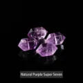 Natürliche lila Super Seven doppelt gespitzte hexagonale Quarzperlen für DIY-Schmuck. - Doppelspitz-Sechskantprisma / 10-20 mm