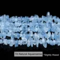 Hochwertige natürliche hellblaue Aquamarin-Kies-Lose-Perlen für DIY-Schmuckherstellung - 7A Natürliche Aquamarin Chips / 38cm/Strang