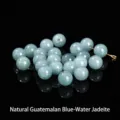 Perles de jade bleu naturel du Guatemala de haute qualité pour la création de bijoux - 6-7MM / Bleu Aqua